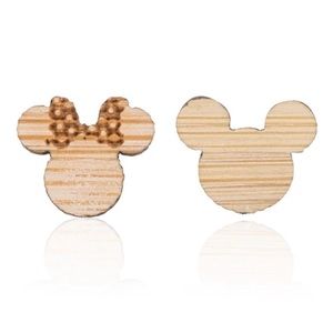❌SOLD OUT Wood Mickey Mouse Stud Earrings